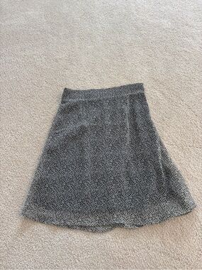 Sienna Sky Black and White Micro-Print A-Line Skirt